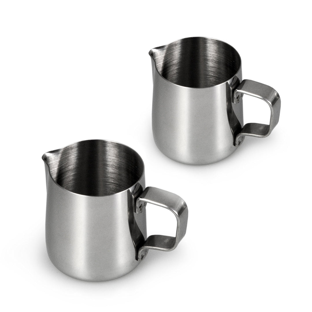 YOUZiNGS Milchkännchen aus Edelstahl zum Aufschäumen im 2er Set, Milchkanne 150ml, Milchaufschäumer