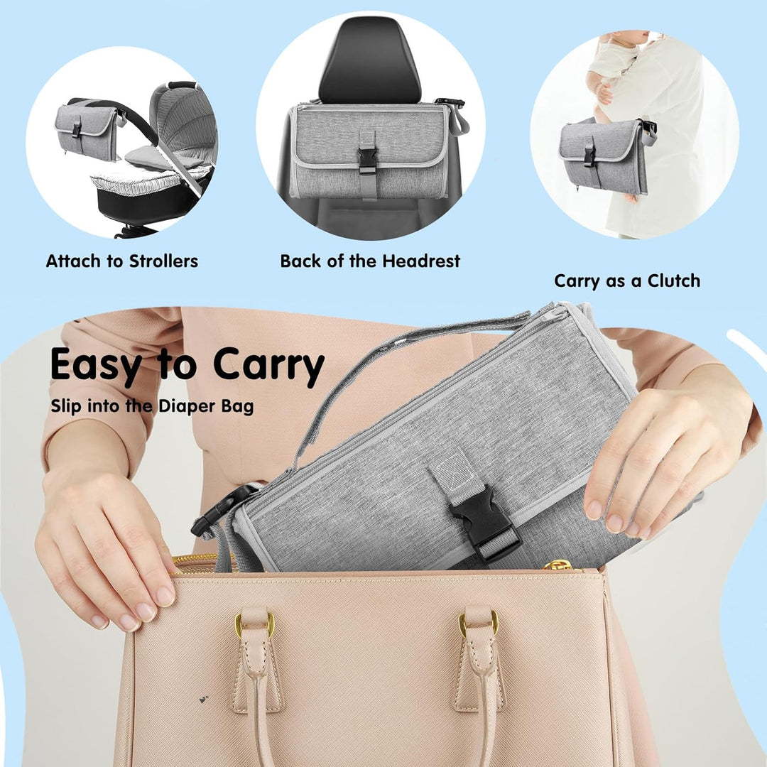 Romon Baby Windeltasche mit Wickelunterlage, Kompakte Windeltasche Wickelunterlage Unterwegs Portabl