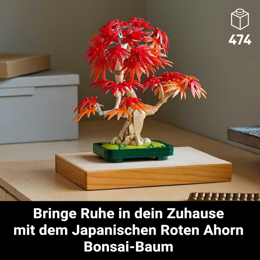 LEGO Botanicals Japanischer Roter Ahorn - Bonsai-Baum - Kunstpflanzen Set mit roten und orangefarben