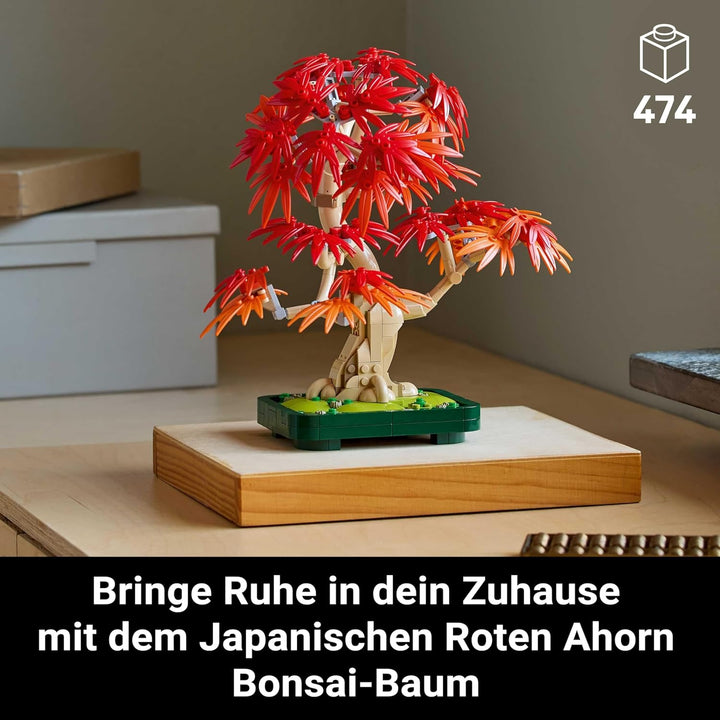 LEGO Botanicals Japanischer Roter Ahorn - Bonsai-Baum - Kunstpflanzen Set mit roten und orangefarben