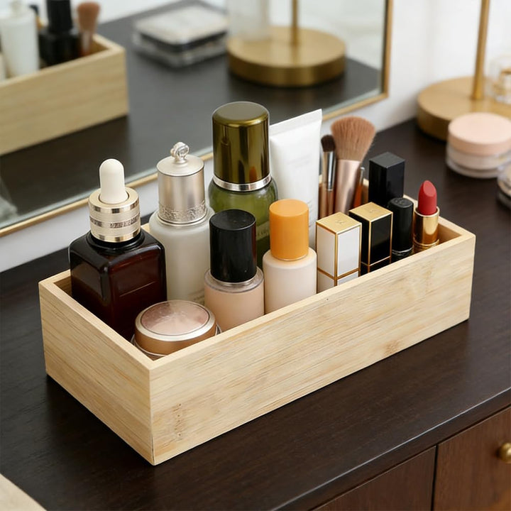 2 Stück Aufbewahrung Ordnungsbox Holz Ordnungsbox Holzboxen | Aufbewahrungsbox Holz Organizer Schubl