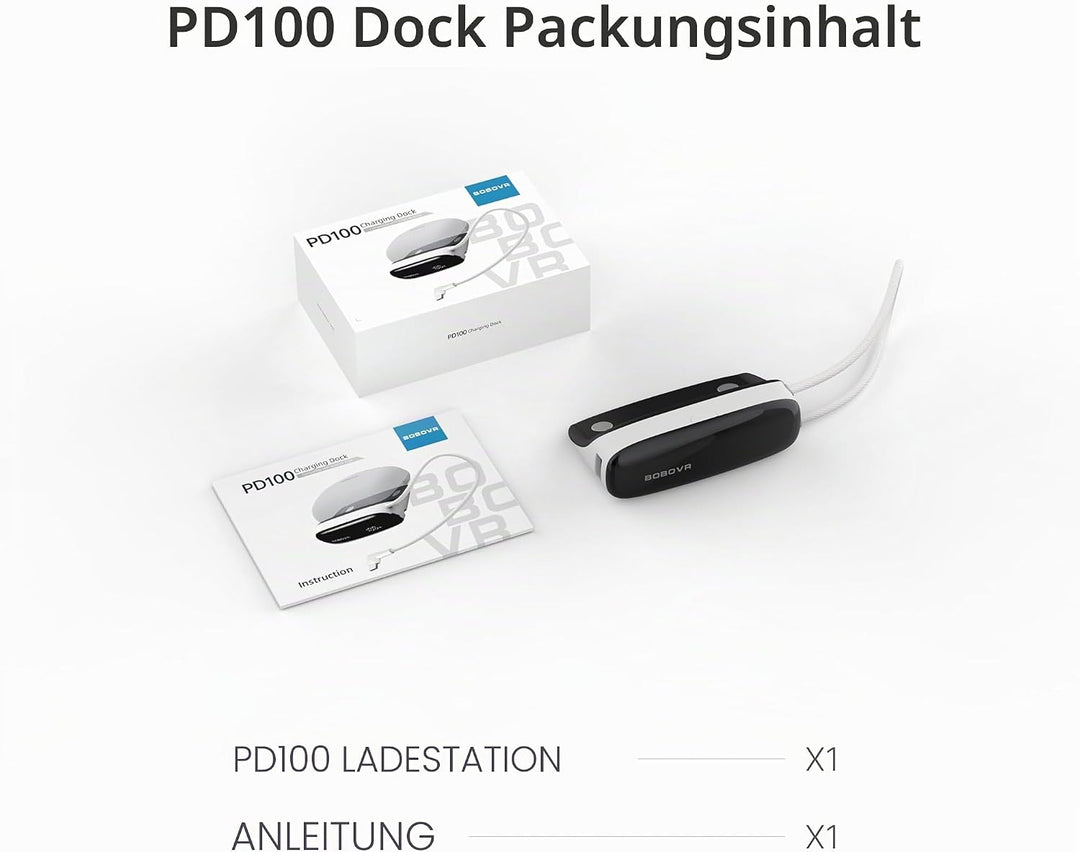 BOBOVR PD100 2-in-1 Ladestation &amp; 30W USB-C PD PowerBank für B100 Batterij | Tweerichtingssnelladen,