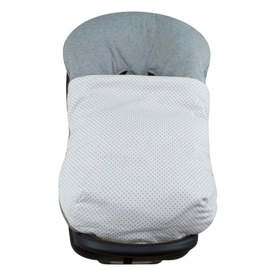 JYOKO KIDS Universal Winterfusssack für Babyschale (Grey Dots, Baumwolle) Grey Dots Baumwolle, Grey