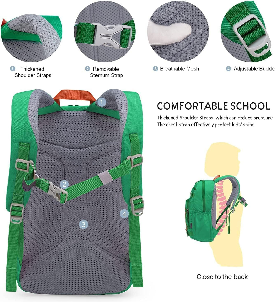 MOUNTAINTOP Kinderrucksack Mädchen Jungen Schulrucksack Schultasche für Schule Wander, 15L, 25 x 14