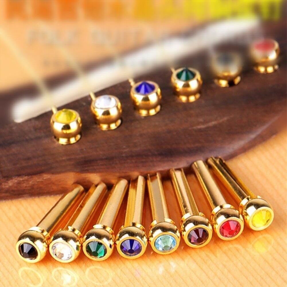 Guitar Bridge Pins 6pcs Messinggitarren -Strings Kegel Feste Stifte Schnurnagelstifte Für Folk Acous
