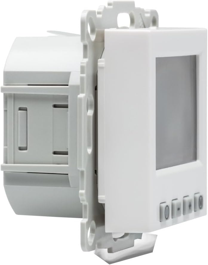 Halmburger digital Raumthermostat ERD55rg, grosses Display inkl. Busch Jäger Balance SI 1-Fach Rahme