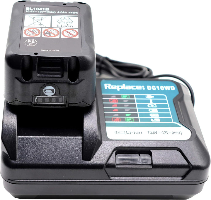 FengWings® Ladegerät DC10WD Ersetzen Für 10.8V 12V Makita Ladegerät DC10WD DC10SB DC10WC, Kompatibel