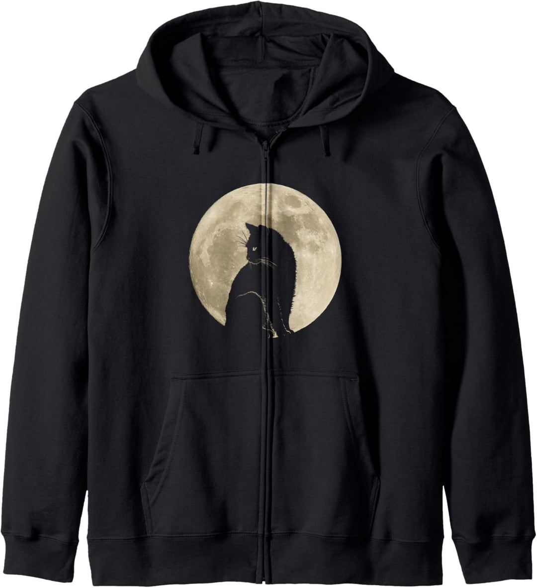 Cat Moon Aesthetic Goth Gothic Occult Wicca Witchcraft Witch Kapuzenjacke