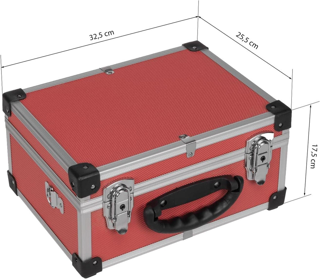 anndora Werkzeugkoffer 70106 Aluminium Rahmen Koffer - Werkzeugkiste 32,5 x 25,5 x 17,5 cm mit Neopr