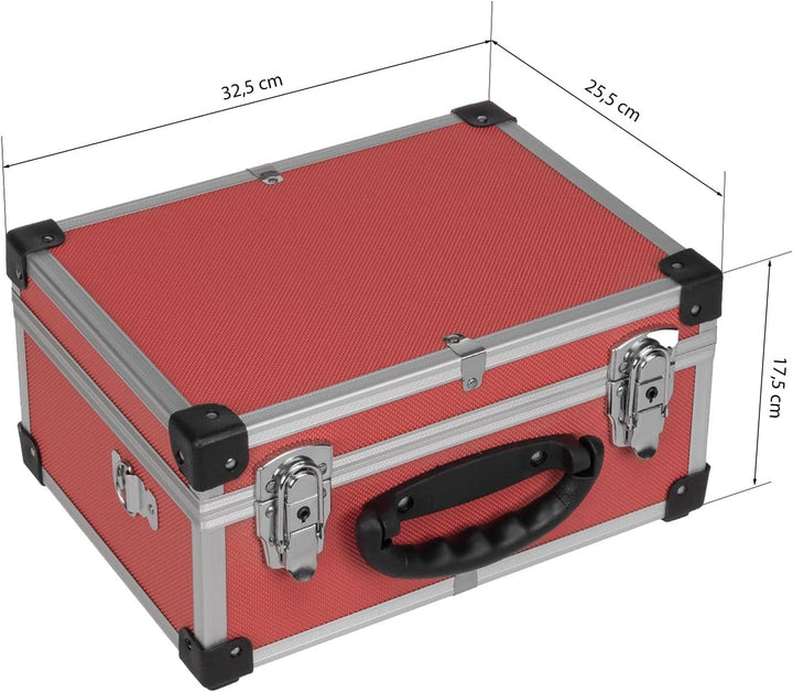 anndora Werkzeugkoffer 70106 Aluminium Rahmen Koffer - Werkzeugkiste 32,5 x 25,5 x 17,5 cm mit Neopr