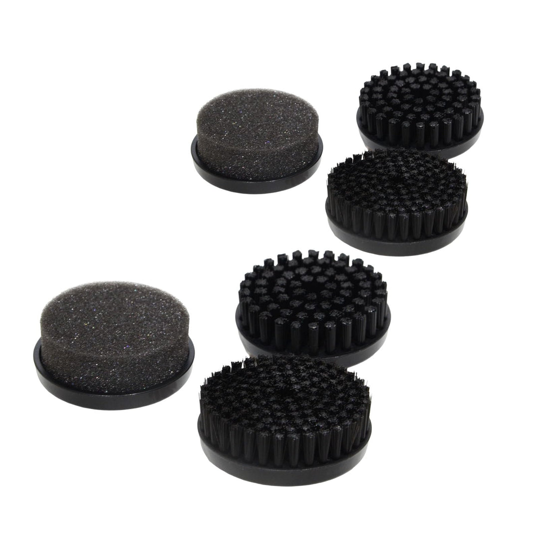 PUREBURG Ersatzbürsten Set Kompatibel mit Philips Sneaker Cleaner GCA1000/60 – 6-teilig (2× Hart, 2×