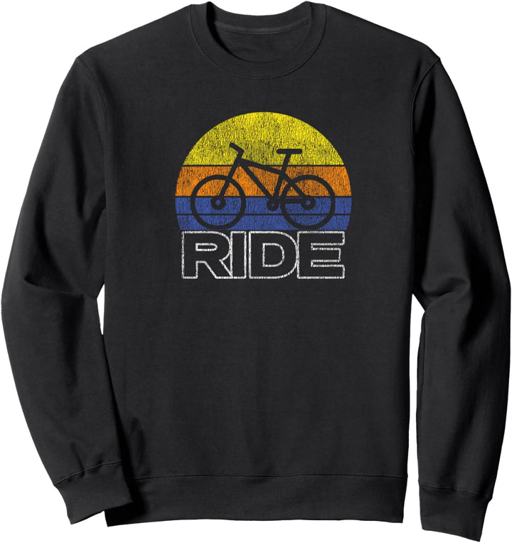 Fahrrad Distressed Worn Look Design für Radfahrer Sweatshirt