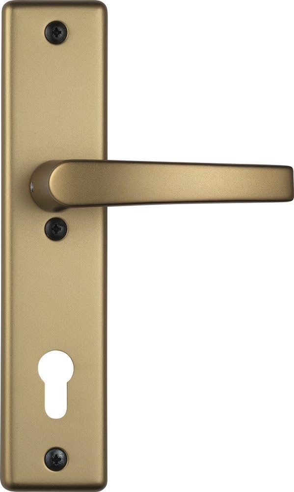 ABUS Tür-Schutzbeschlag HLS214 F4 mit beidseitigem Drücker, 08301 Beidseitig Drücker F4 Bronze, Beid