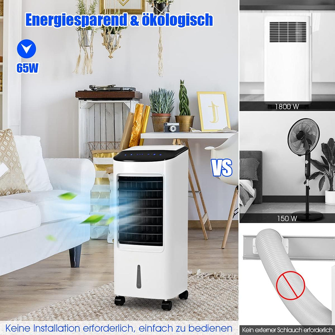 GOPLUS 4 in 1 Luftkühler mit Wasserkühlung, mobiler Ventilator mit 3 Modi & 3 Sufen, 7L Wassertank,