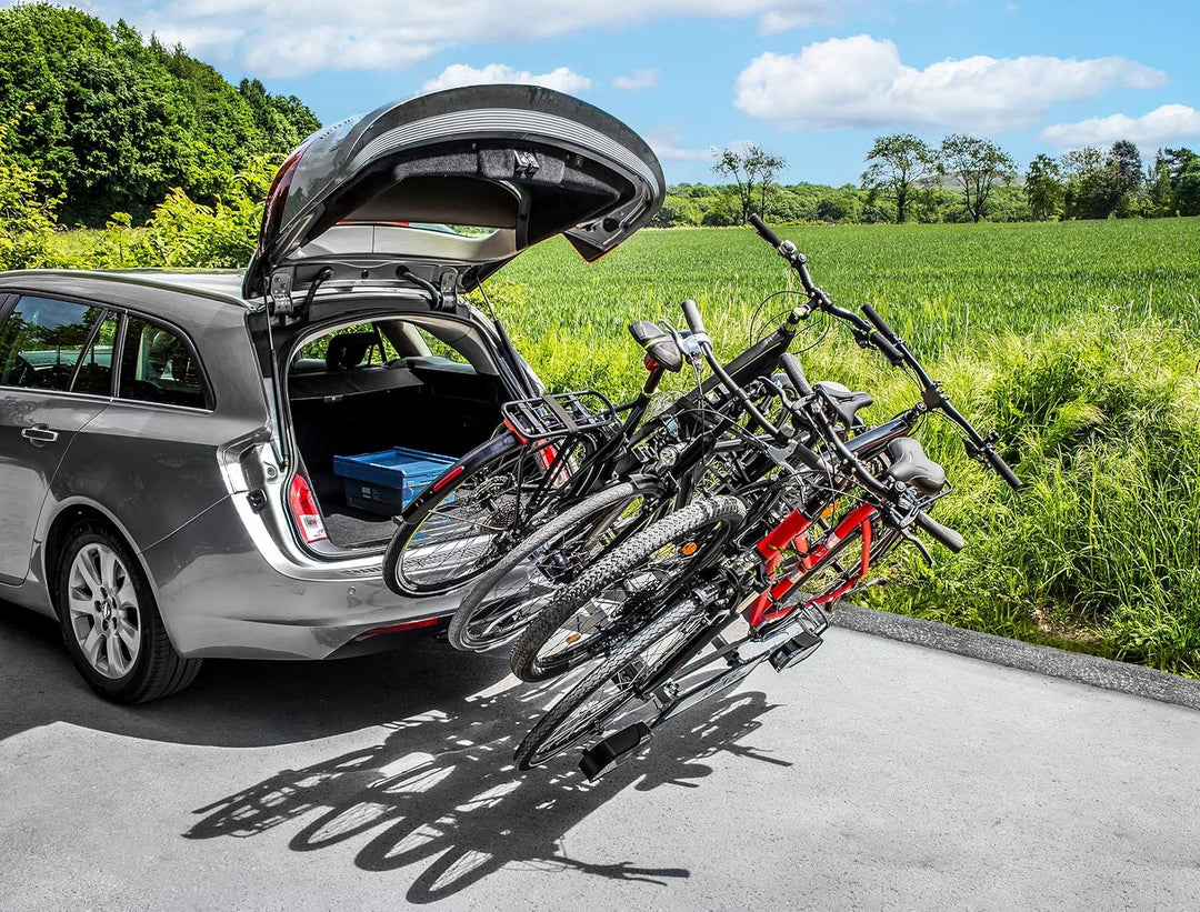EUFAB 11514 Fahrradträger LUKE, E-Bike geeignet, Diebstahlschutz, für 4 Fahrräder, für Anhängerkuppl