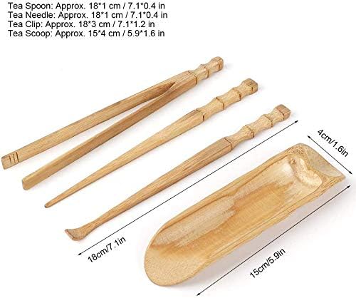 4 Stücke Natürliche Bambus Tee-Set Chinesische Klassische Teeservice Werkzeug Teezeremonie Zubehör K