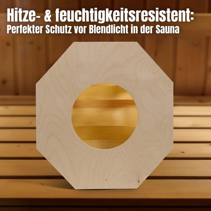 LaJa26 Sauna Lampenschirm Solo - FSC Espenholz - Stimmungsvolles Saunalicht - Geeignet für Innenleuc