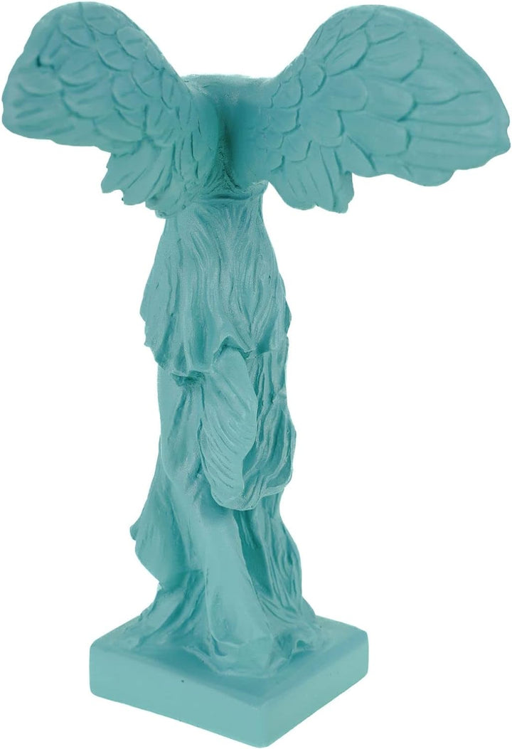 Kremers Schatzkiste Alabaster Nike Siegesgöttin von Samothrake Figur Skulptur 20 cm Türkis Siegesden