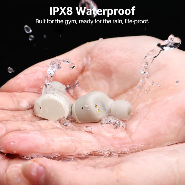 TOZO T6 Bluetooth Kopfhörer Kabellos In Ear Kopfhörer Touch Control mit Kabellosem Ladecase, IPX8 Wa