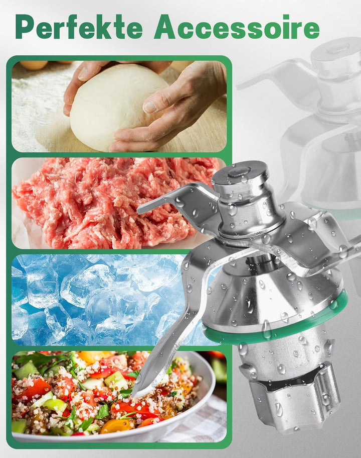 TM5 Messer für Thermomix TM5 TM6 Ersatzmesser aus Voll Edelstahl Mixmesser mit Dichtring rostfrei &