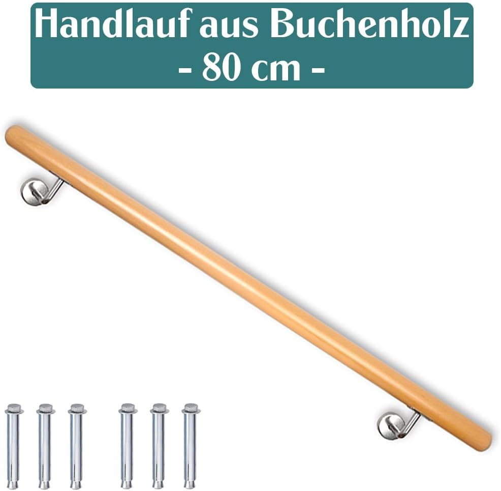 Buche Holz Handlauf Treppengeländer Geländer für Treppe Treppe Wandhandlauf Wand Treppe seitliche Mo