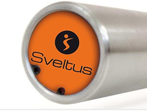 Sveltus Olympic Bar 130 cm mit Stops Hantelstange Unisex Erwachsene, verchromt