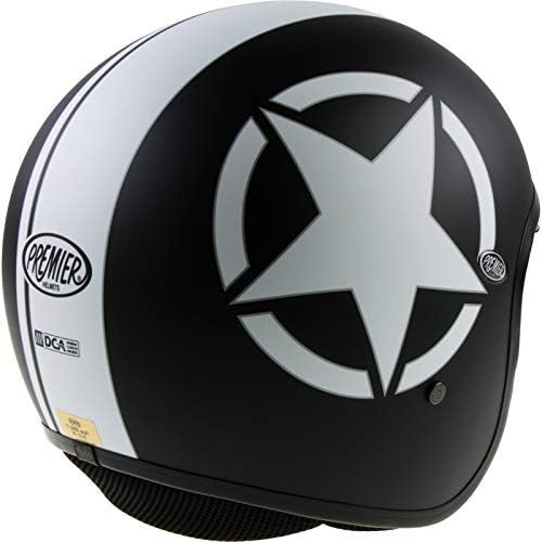 Premier Helm Vintage Star 9 BM,SCHWARZ/Weiss,S S SCHWARZ/WEISS, S SCHWARZ/WEISS