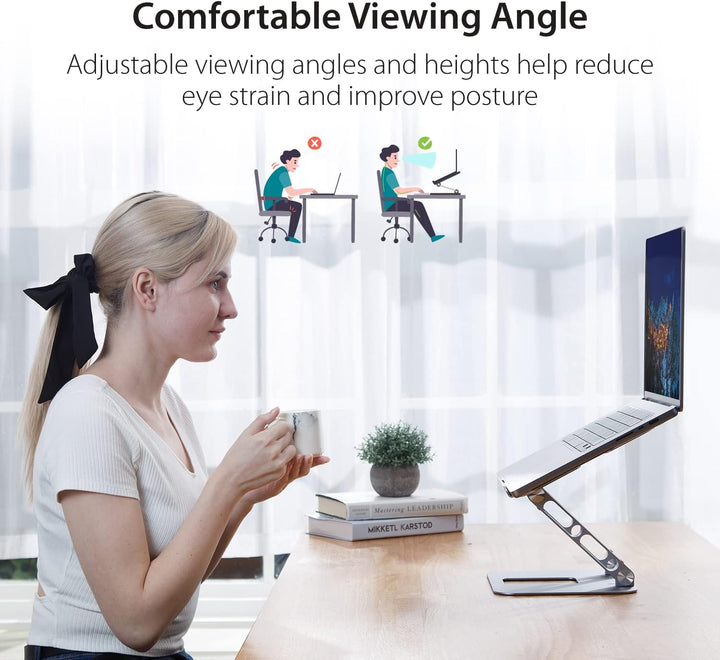 j5create Multi-Angle Aluminium Laptop Stand, Ergonomischer Notebook Ständer, Geeignet für MacBook, D