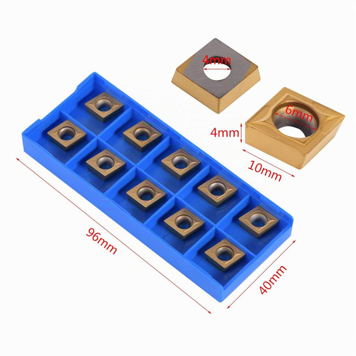 CNC Hartmetall Einsatzschneider, 10pcs Wendeschneid Drehmaschine Fräseinsätze Drehen Werkzeuge mit B