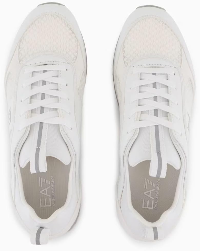 EA7 Emporio Armani Sneaker Black and White Carbon Low-Sneaker 42.5 EU Weiss, 42.5 EU Wei&#xDF;