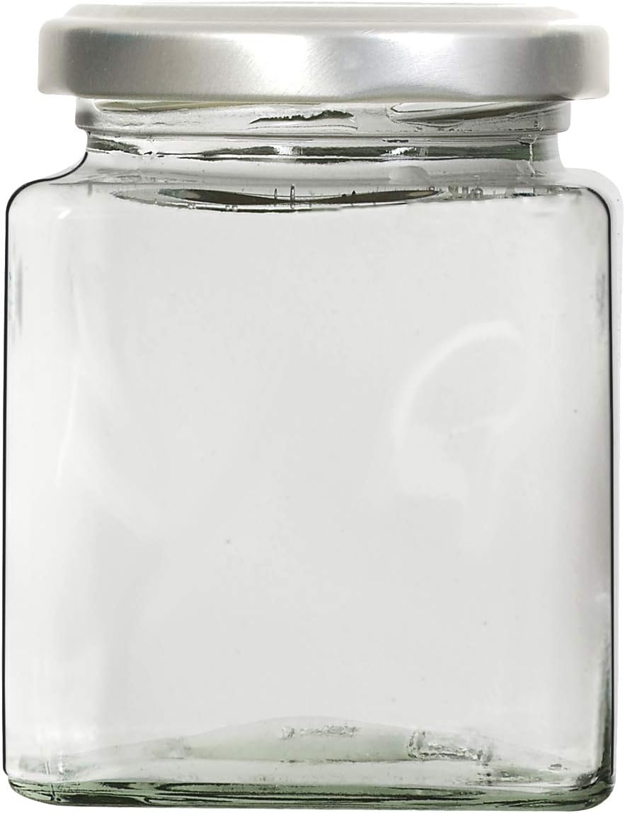 mikken 12x Gewürzglas Einmachglas eckig 212 ml mit Beschriftungsetiketten