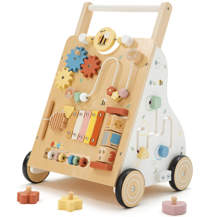 Labebe Baby Lauflernwagen Holz – Lauflernhilfe mit einstellbarer Geschwindigkeit und Höhe, Montessor