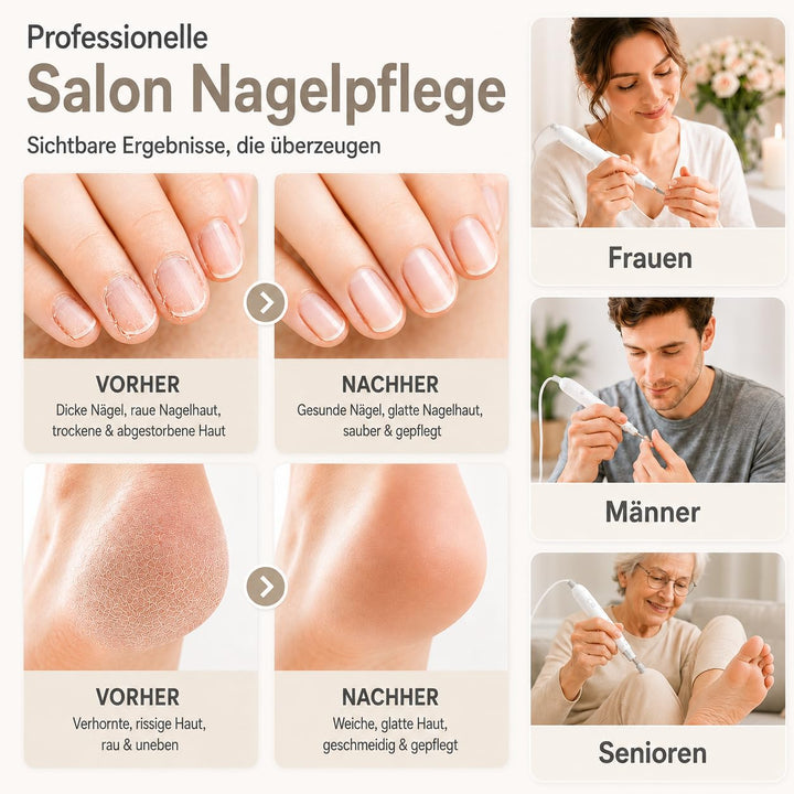 Nagelfräser Kabellose Elektrische Nagelfeile, Maniküre Pediküre Set 5 Elektrisch, Professionell Elek