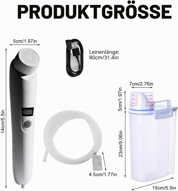 Elektrisches Bidet, 2.5l Portable Bidet Mit Wassertank, Schlauch Mit Anschlussstück, Ipx6 Wasserdich