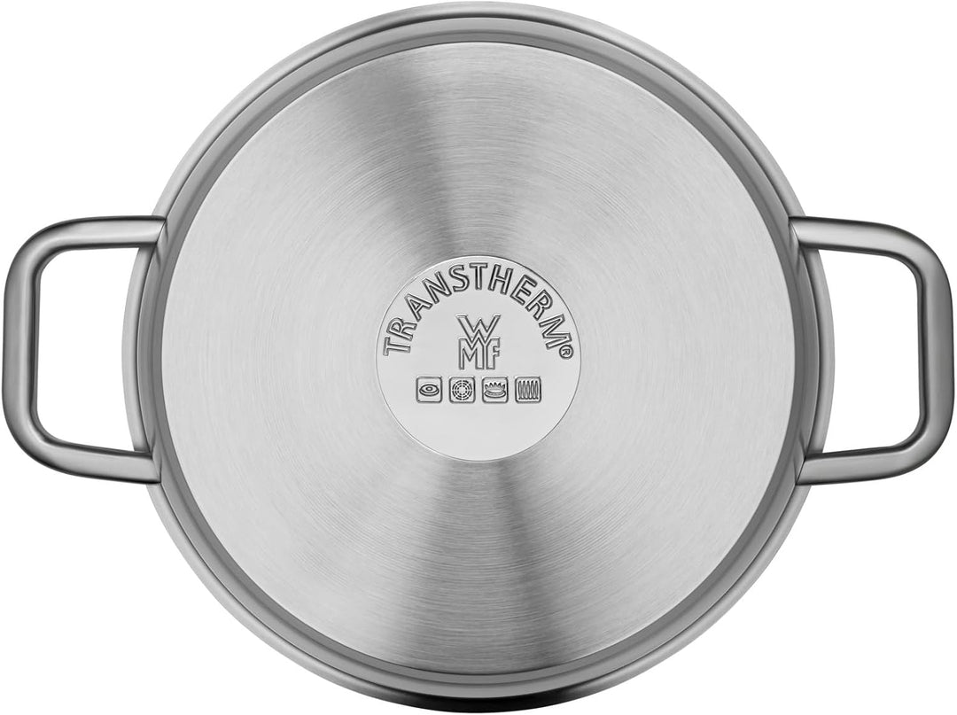 WMF Iconic Kochtopf gross 24cm, Metalldeckel, Fleischtopf Induktion 5,6l, Topf gross, Cromargan Edel