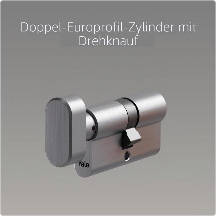 Yale Profilzylinder YC054KD303503N1 Knauf 30/35 mm Nickel satiniert 5-Stift Standard Sicherheit Anti