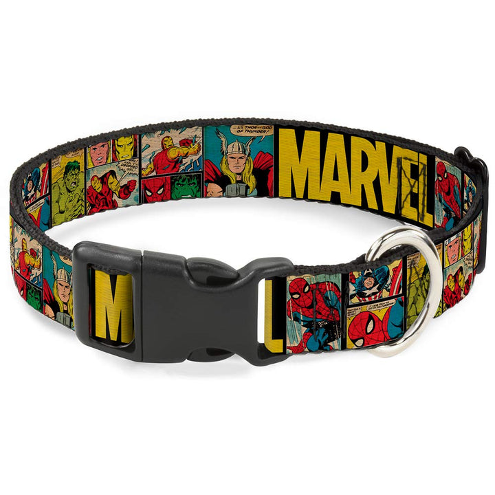 Hundehalsband, Kunststoff, Marvel Retro Comic Paneele, 45,7 bis 81,3 cm, 3,8 cm breit 1.5" Wide - Fi