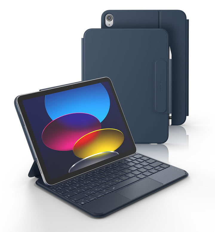 Dexnor Hülle mit Tastatur für iPad 11 Generation A16/10 Generation (11/10.9 Zoll, 2025/2022), Magnet