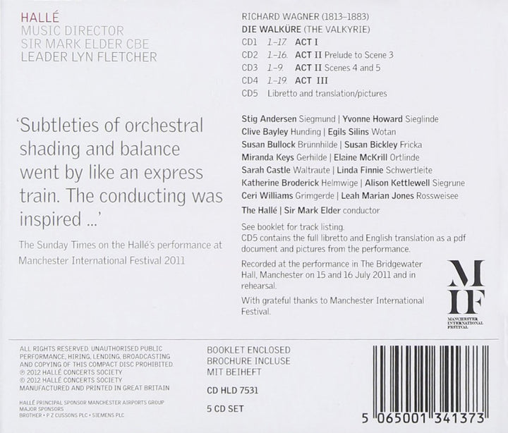 Die Walküre, Audio-CD