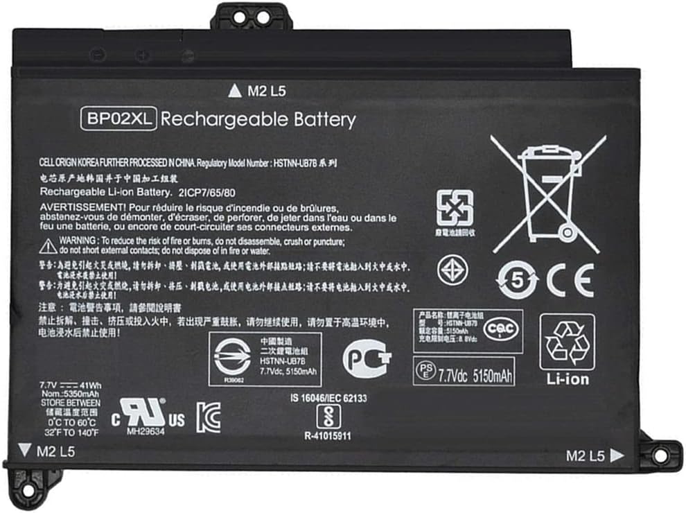 XITAIAN 7.7V 41Wh BP02XL Ersatz Laptop Akku für HP Pavilion PC 15 15-AU 849909-850 15-AU010WM 15-AU0