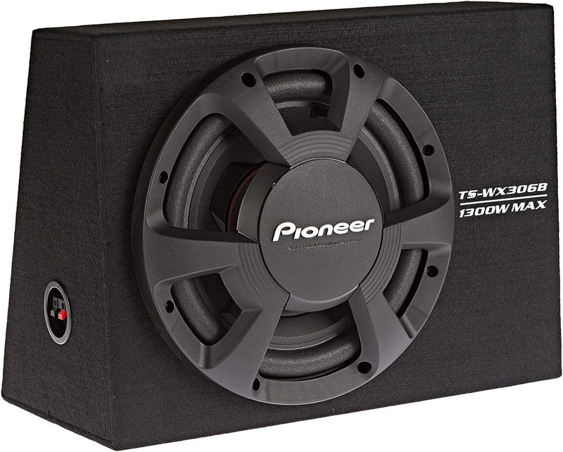 Pioneer TS-WX306B Aktivsubwoofer, leistungsstarker Gehäuse Subwoofer mit 1300 W Maximalleistung, 30