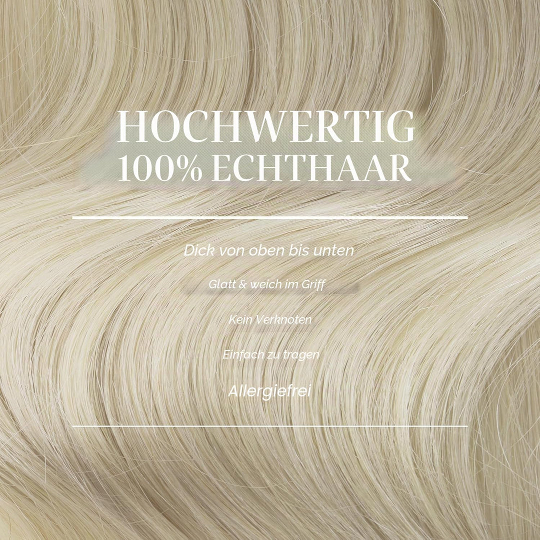 GOO GOO Clip in Extensions Echthaar, Echthaar Extensions Clip, 45cm 120g 7pcs, Extensions Echthaar,