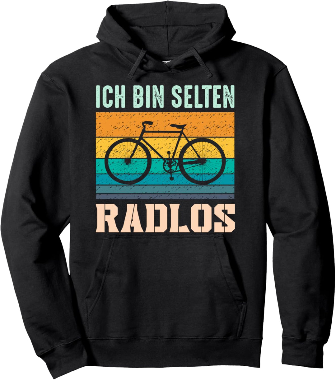 Retro Ich Bin Selten Radlos Lustiges Fahrradfahrer Fahrrad Pullover Hoodie