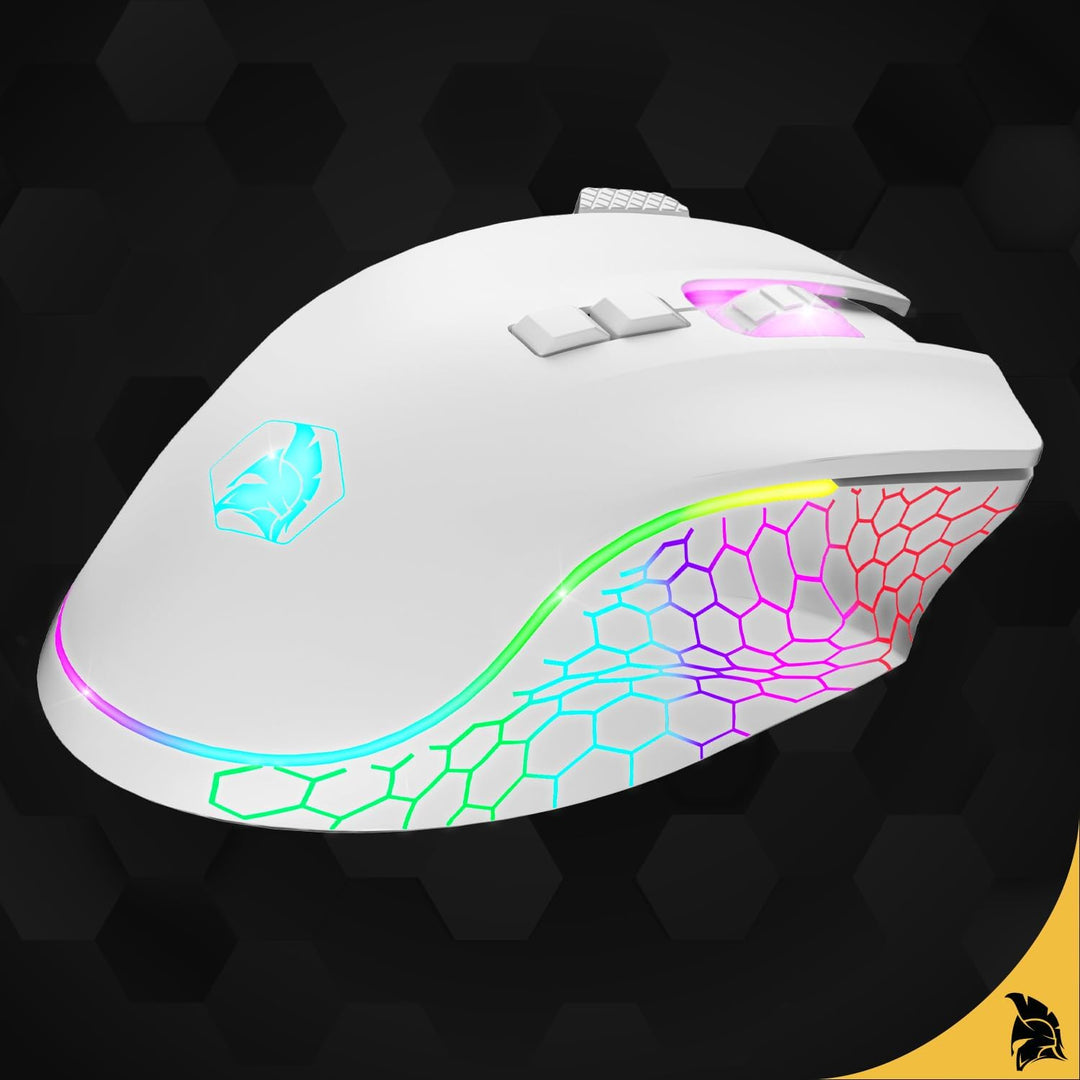 EMPIRE GAMING - W905 Gaming-Maus kabelgebunden – 12800 DPI 1000 Hz – RGB – Ergonomisch – PS4, PS5, X