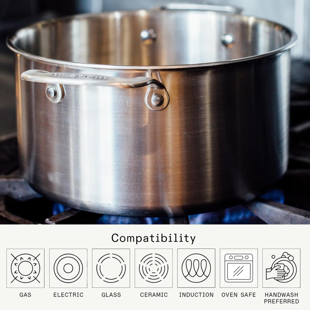 Made In Cookware – 11,36 l Suppentopf aus Edelstahl mit Deckel – 5-lagige Edelstahlbeschichtung – Pr