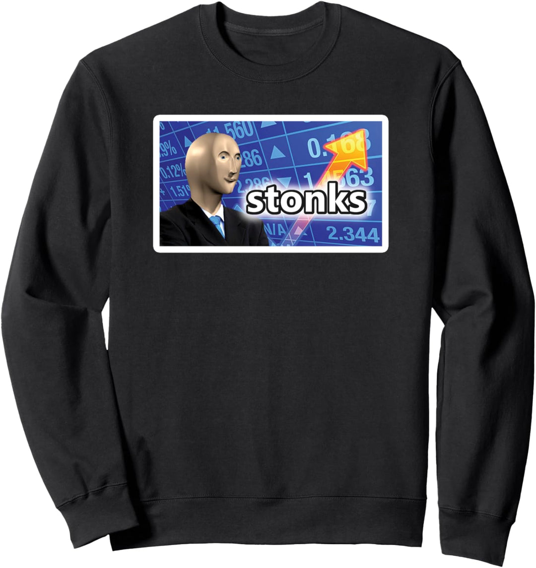 Stonks Meme Man Sweatshirt