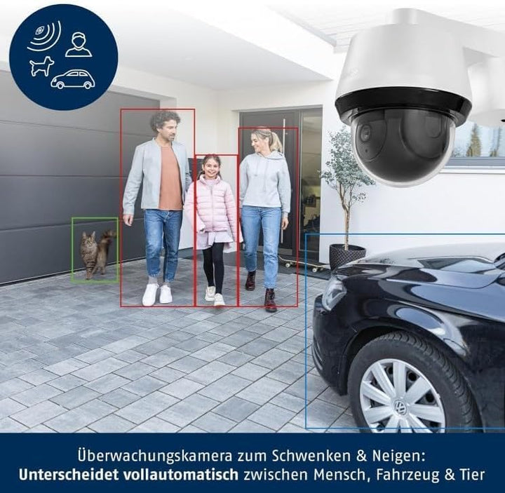 ABUS SmartLook Schwenken & Neigen, 2er Set - 4K Überwachungskamera für aussen mit WLAN, Bewegungserk