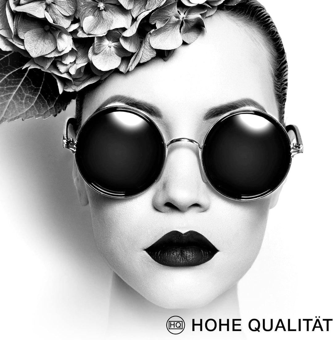 Novart Bilder Set - AUFHÄNGFERTIG - KEIN EXTRA RAHMEN BENÖTIGT - Fashion Coco Modern Schwarz Weiss -
