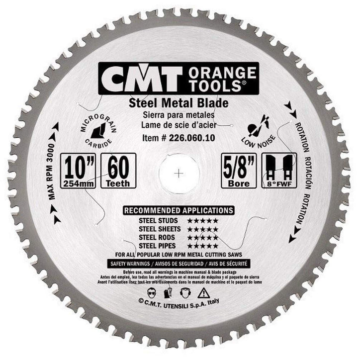 CMT Orange Tools 226.080.12 M – Kreissägeblatt für Metall 305 x 2.2 x 30 Z 80 FWF 5 Grad