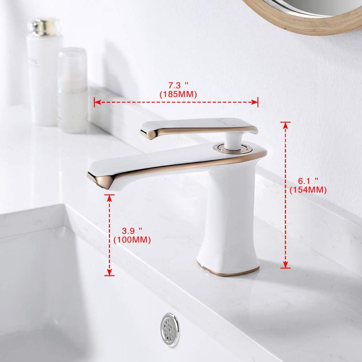 GRIFEMA Wasserhahn Bad- Waschtischarmatur mit 50cm Kalt/Warmwasser 3/8 Zoll Schläuche und Geräuschar
